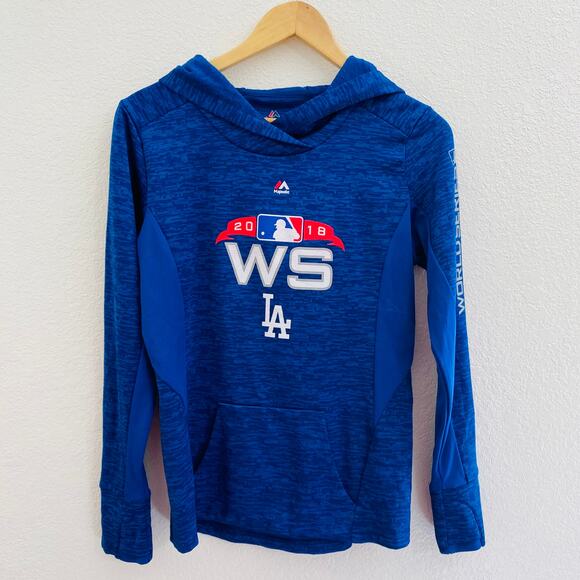 Majestic 2018 LA Dodgers World Series royal blue hoodie (Sizes: Small) - Picture 1 of 6